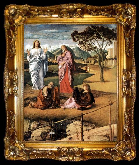 framed  BELLINI, Giovanni Transfiguration of Christ (detail)  ytt, ta009-2